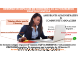 Formation CQP Community Managers & Assistants administratifs - Rentrée 19 Janvier 