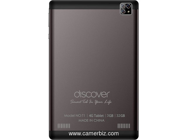 Tablette Discover T1 Dual SIM- 8 pouces, Quad Core, Dual Sim + ecouteurs + pochette - 33049