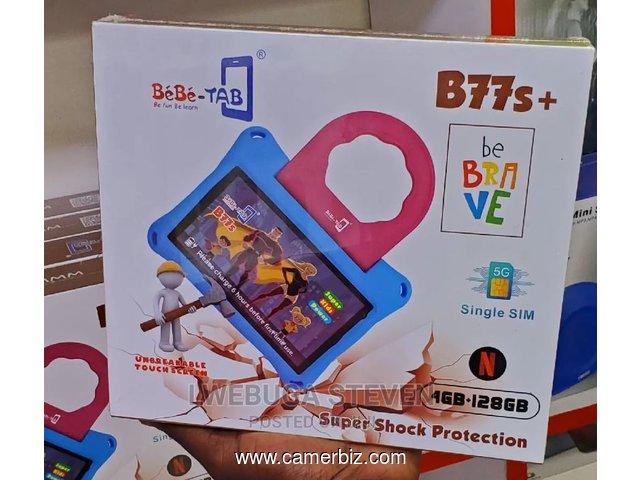 Tablette Enfant Bebe Tab B-77s+ -7" - 128 GB ROM - 4 GB RAM - SIM - 3000 mAh - Ecran incassable - 33612