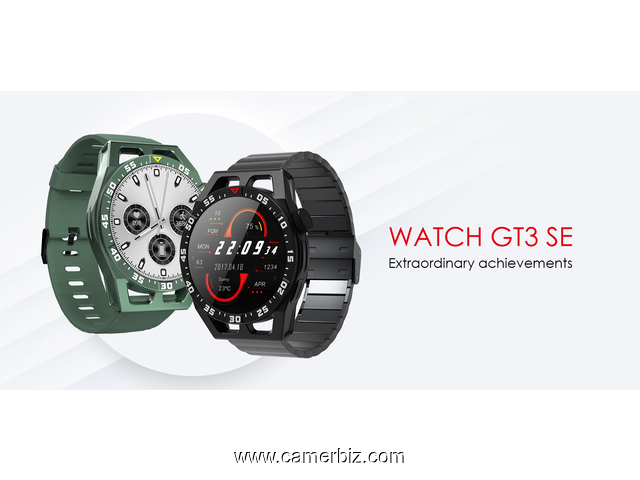 Montre connectée GT3 SE - Smartwatch avec large écran et 2 bracelets - 34827