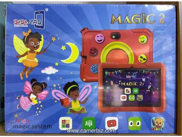 Bebe-Tab Magic 2 - Tablette educative incassable – 7 Pouces – 4GB RAM/ 128Go – Jeux + Sac Dos Offert - 35217